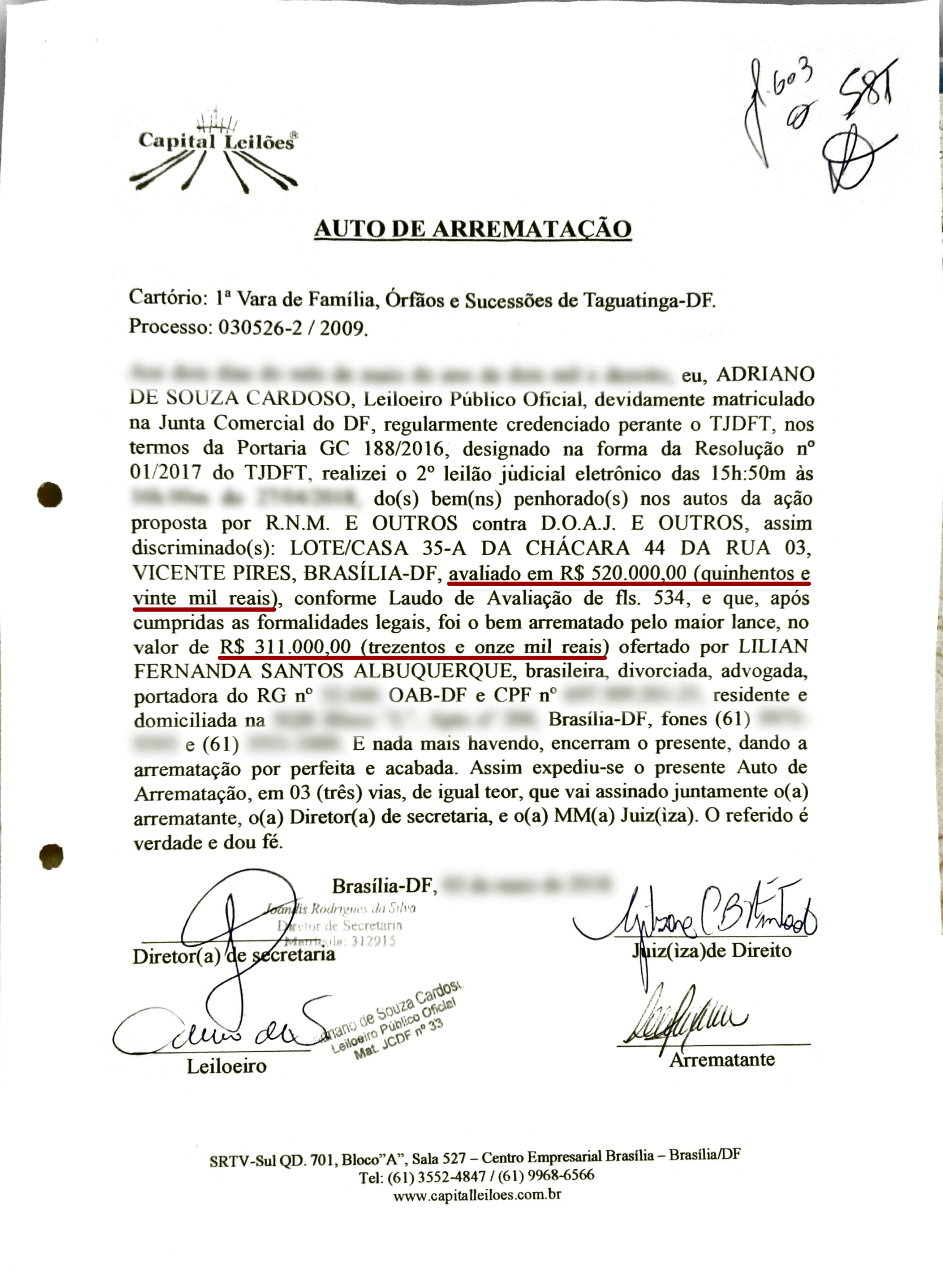 Carta de arrematação